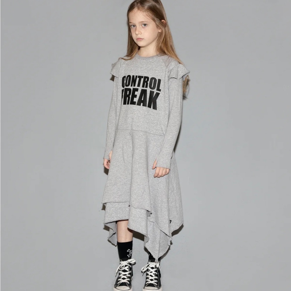 Nununu Gray Control Freak Kids Dress